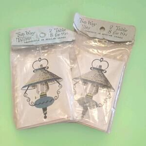 Two Way Tallies 2 Table 8 Count Bridge Game Tally Cards 1920s  4.5 x 2.5 Inches